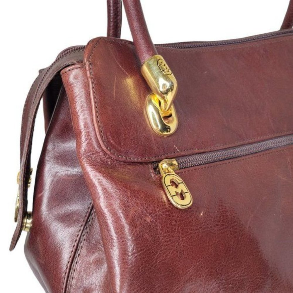MARINO ORLANDI Luxury Italian Leather Masterpiece Brown Tote Bag - Picture 3 of 13
